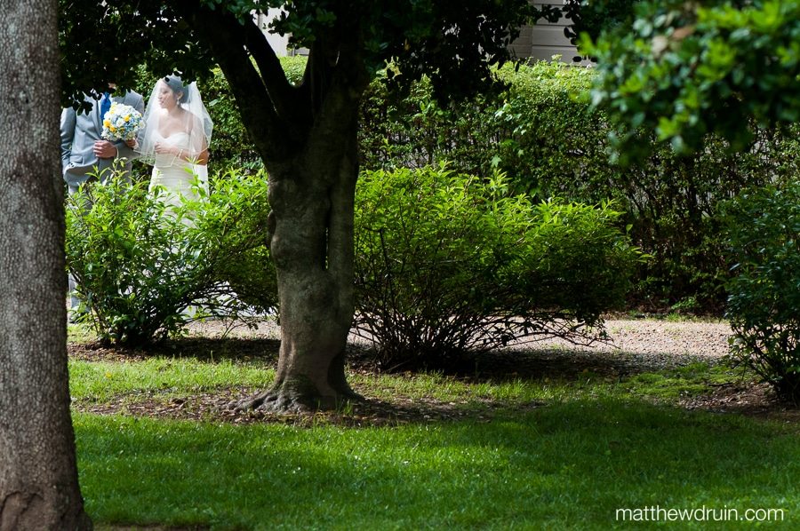 Atlanta Wedding Photographer Matthew Druin Atlanta bride and father waiting before ceremony at Naylor Hall matthewdruin.com