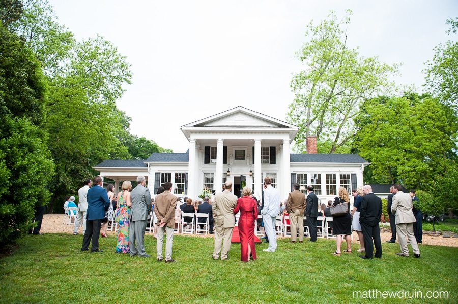 Atlanta Wedding Photographer Matthew Druin Atlanta wedding guests waiting for bride at Naylor Hall in Roswell Georgia matthewdruin.com
