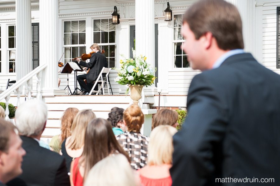 Atlanta Wedding Photographer Matthew Druin Atlanta orchestra playing at wedding ceremony at Naylor Hall in Roswell matthewdruin.com