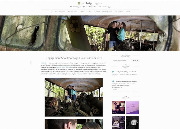 Featured In: Two Bright Lights An Atlanta Junkyard Engagement