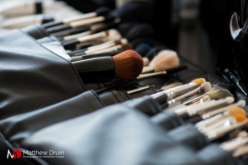 Makeup brushes at The Peachtree Club wedding