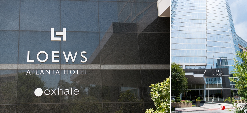 Loews hotel wedding building for The Peachtree Club wedding