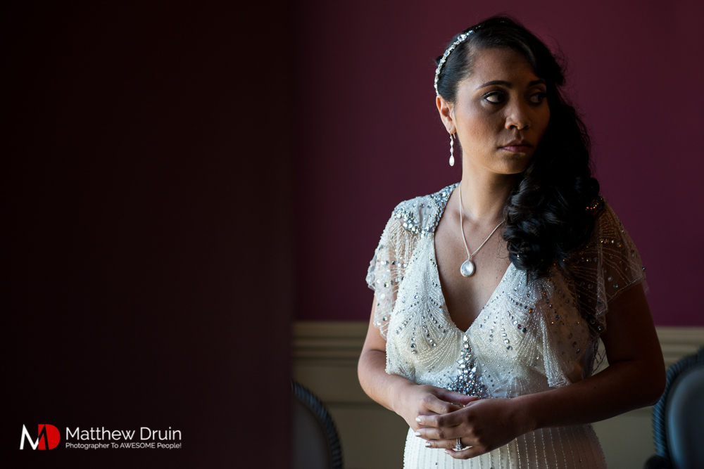 Bride alone in silence before at The Peachtree Club wedding