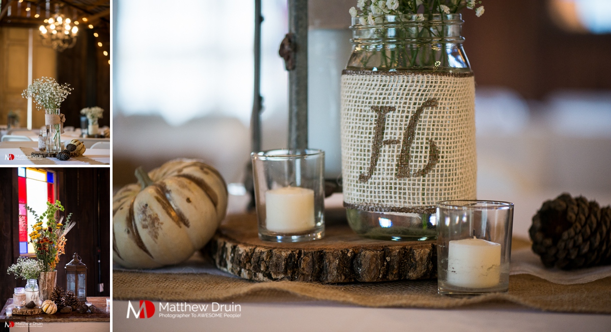 Fall table setting reception details at Atlanta Wedding Venue Proctor Farm In Georgia Review