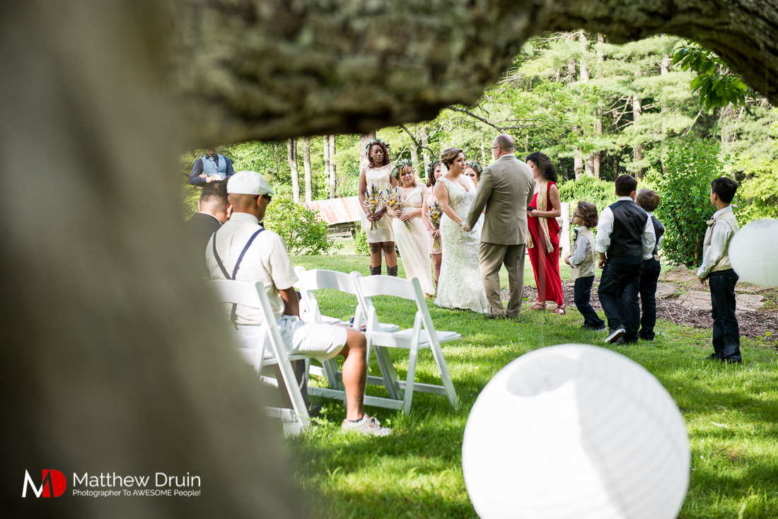 Brides and groom at vineyard garden ceremony at The Cellar at Betty Creek from Atlanta Wedding Photographers Matthew Druin + Co Photography.