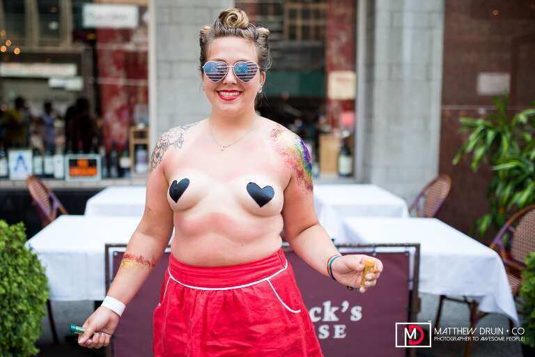New York City Pride Parade LGBT 2016 topless girl